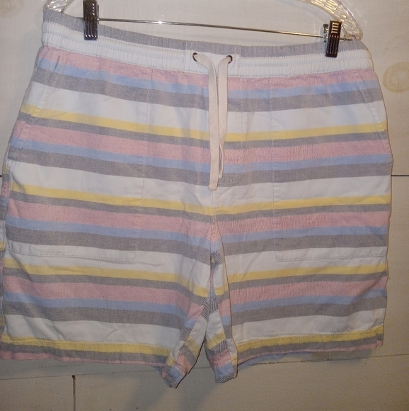 .Penguin Pastel Stripe Drawstring Volleyball Style Chino Shorts Men's Lar… - Picture 1 of 6